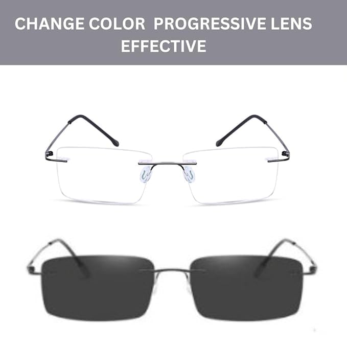 Crown's Bluelight Blocking Glasses—Blue Light Filter Reading Glasses—Computer Glasses—Gaming Glasses—Sunglasses Anti Glare UV & Blue Ray Light Filter Photochromic Power Lens